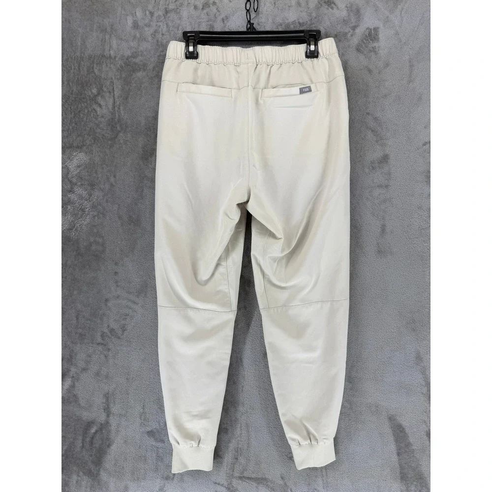FIGS Tansen Jogger Scrub Pants Sand Beige Neon Yellow Drawstring 1000203 Mens S